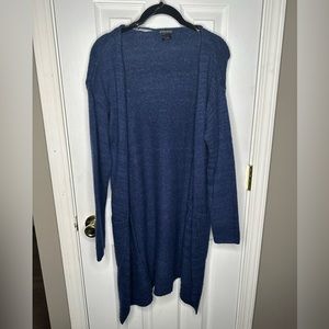 Cardigan Open Front navy blue burgundy with pockets